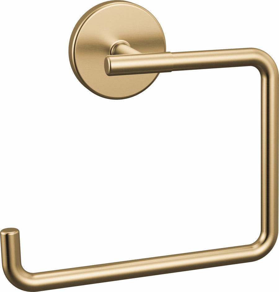 Delta Trinsic square open hand-towel ring in Champagne Bronze
